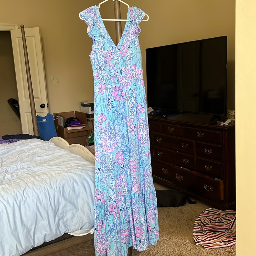 Lilly Pulitzer maxi dress.